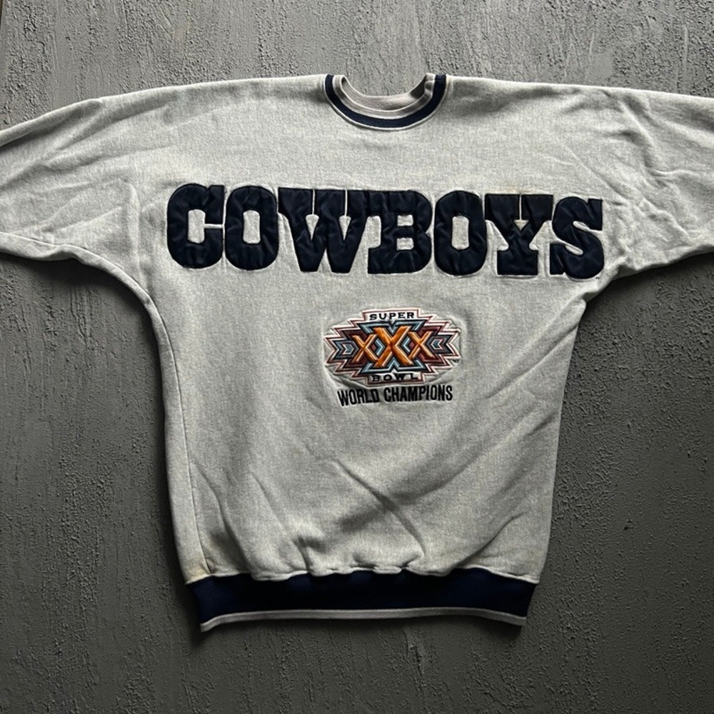 Vintage  Dallas Cowboys Sweatshirt XL Grey 1990s Super Bowl